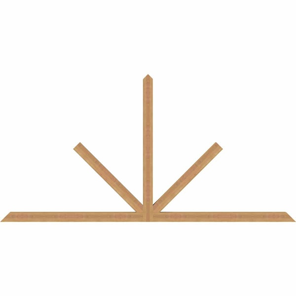 Ekena Millwork Saratoga Timber Gable Bracket, Western Red Cedar, 108"W x 54"H x 3 1/2"D x 3 1/2"F, 12/12 Pitch GBW108X54X0404SAR00SWR - main